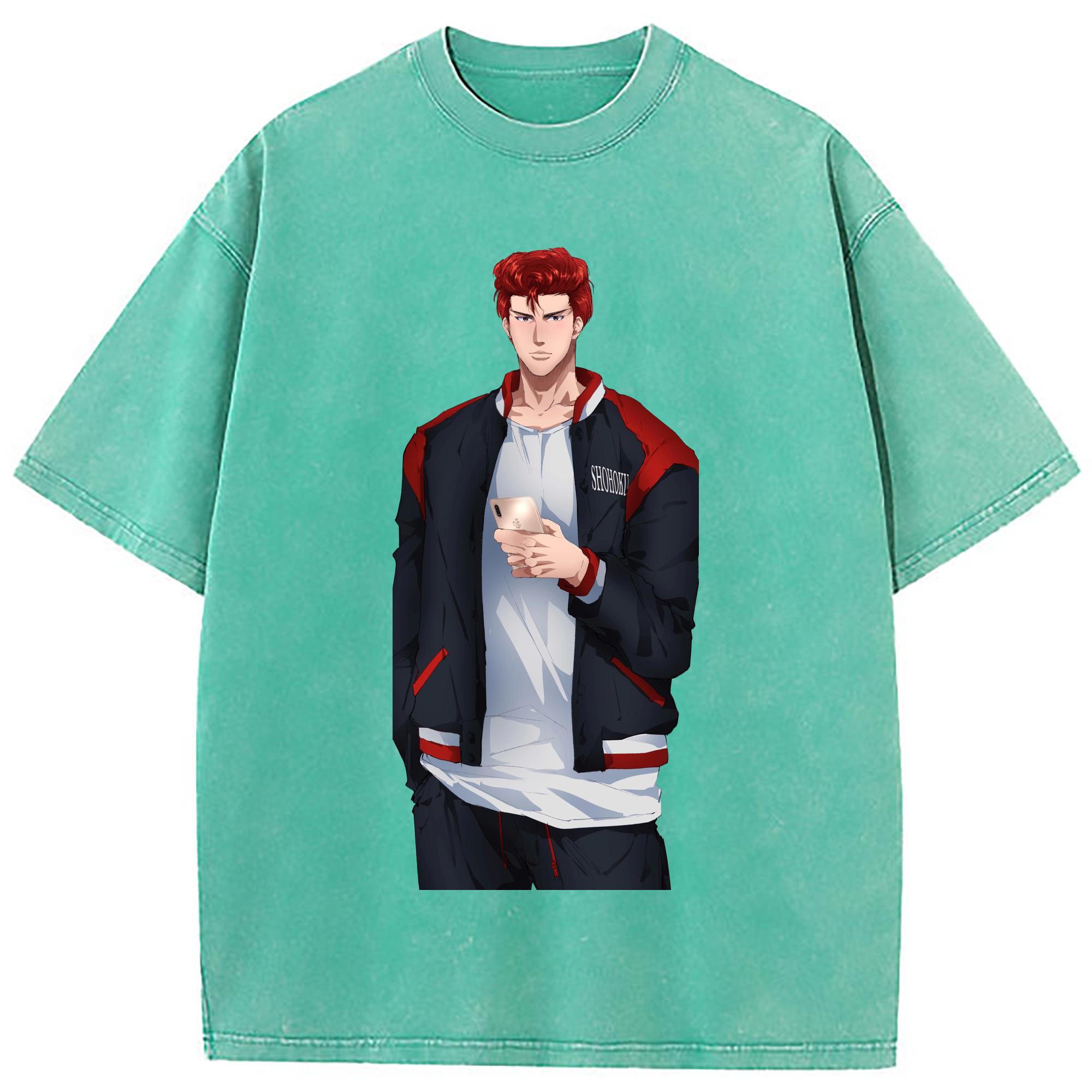 （画像用） SLAM DUNK／スラムダンク 綿100% ヴィンテージ風 半袖Tシャツ（フロントプリント）